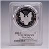 Image 2 : 2020-W American Silver Eagle Dollar Coin PCGS Graded PR 70 DCAM