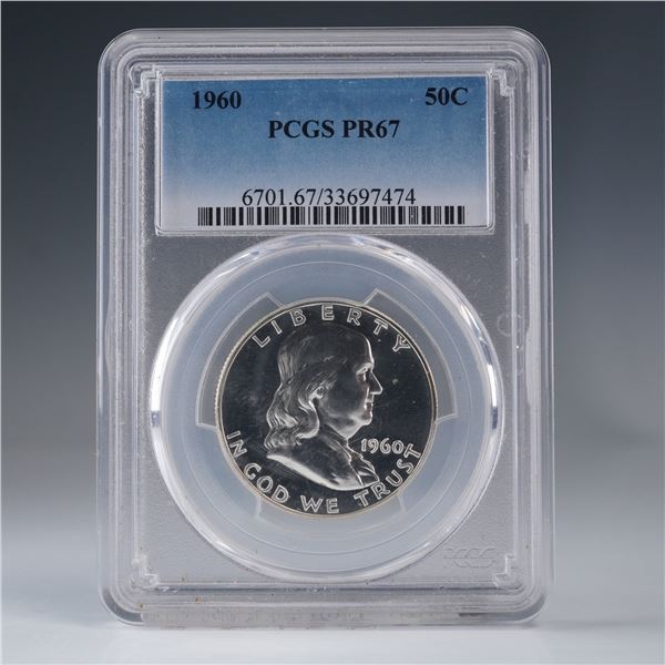 1960 Franklin Silver Half Dollar PCGS Graded PR 67