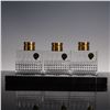 Image 2 : Waterford Crystal Lismore Short Stories Candlestick Set with Marble Base