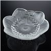 Image 1 : Lalique Coupelle Anemone Frosted Crystal Dish with Original Box