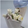 Image 4 : 2pc Lladro Figurines, Girl with Candle 01014868, and My Flowers 01001284