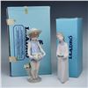 Image 7 : 2pc Lladro Figurines, Girl with Candle 01014868, and My Flowers 01001284