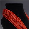 Image 2 : 2pc Red Turquoise and Beaded Multi Stranded Necklaces