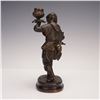 Image 3 : Bronze Medieval Man Figural Double Candlestick