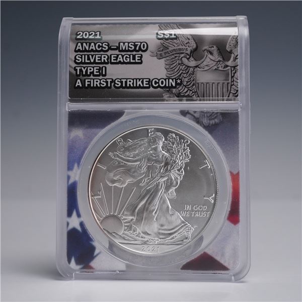 2021 American Silver Eagle, Fine Silver Type 1 Dollar Coin