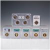 Image 1 : 7 2007-2009 U.S. Presidential  Graded Dollar Coins & Mint Varieties Set