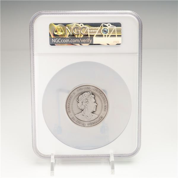 2023 Australia $2 Silver Antiqued Coin - Ningaloo Eclipse, NGC Certified