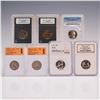 Image 1 : 7pc 1956-2006 Washington Quarters NGC, PCGS, SGS, & INB Graded
