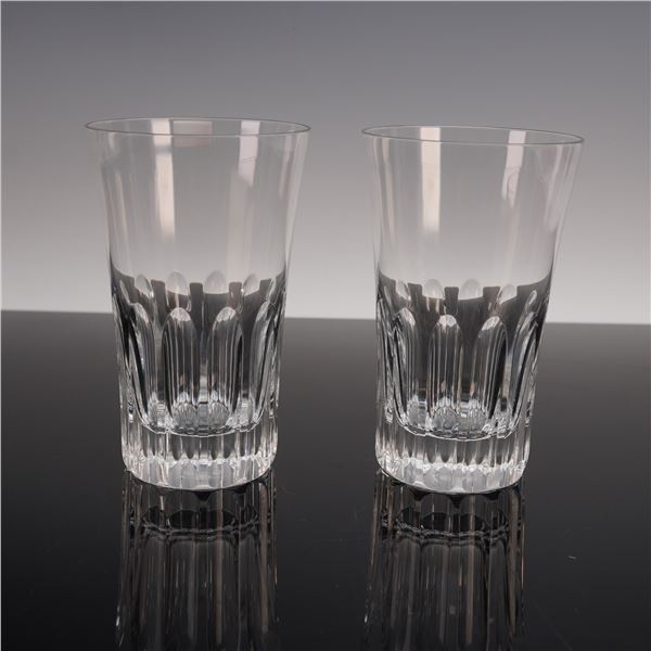 2pc Baccarat Crystal Highball Glasses, Etna Pattern