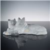 Image 1 : Lalique Crystal Figurines, Cats Happy and Heggie