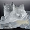 Image 3 : Lalique Crystal Figurines, Cats Happy and Heggie