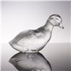 Image 1 : Baccarat Frosted Crystal Duck Resting Paperweight