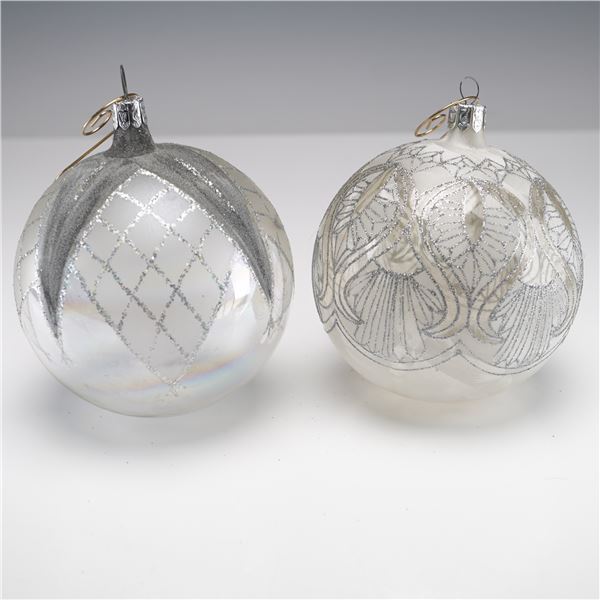 2pc Waterford Holiday Heirloom Christmas Tree Ornaments