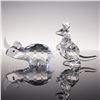 Image 3 : 2pc Swarovski Crystal Figurines, Rhino and Kangaroo