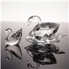 Image 2 : 2pc Swarovski Crystal Swan Figurines
