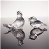 Image 1 : 2pc Swarovski Silver Crystal Figurines, Dove and Sparrow