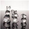 Image 2 : 3pc Swarovski Silver Crystal Figurines Mother Rabbit, Mini Rabbit, Squirrel