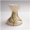 Image 2 : 3pc Belleek Elm Leaf and Ribbon Spill Vases