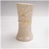 Image 3 : 3pc Belleek Elm Leaf and Ribbon Spill Vases