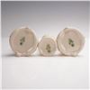 Image 4 : 3pc Belleek Elm Leaf and Ribbon Spill Vases