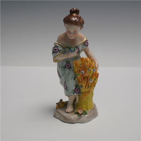 Sitzendorf Figurine, Girl with Wheat