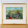 Image 2 : Edna Hibel Limited Edition Print on Paper, Grape Pickers of Alsace
