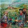 Image 3 : Edna Hibel Limited Edition Print on Paper, Grape Pickers of Alsace