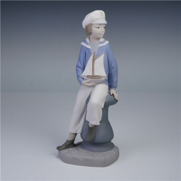 Lladro Porcelain Figurine, Boy w/Yacht 01014810
