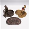 Image 2 : 3pc Solid Brass and Bronze Tray, Ashtray, and Letter Holder