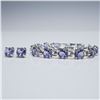 Image 1 : Swarovski Bracelet and Earrings Set Lavender Crystal and Silver Tone