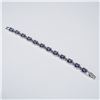 Image 3 : Swarovski Bracelet and Earrings Set Lavender Crystal and Silver Tone