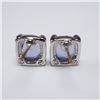 Image 8 : Swarovski Bracelet and Earrings Set Lavender Crystal and Silver Tone