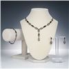 Image 1 : 4pc Swarovski Crystal Necklace, Bracelet, and Earrings Set