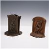Image 1 : 3pc Cast Metal Figural Bookends, The Thinker