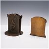 Image 2 : 3pc Cast Metal Figural Bookends, The Thinker