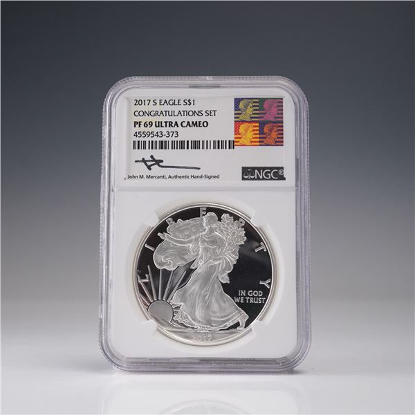 2017-S American Silver Eagle Type 1 Dollar NGC Graded PF 69 Ultra Cameo