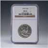 Image 1 : 1954-D Franklin Silver Half Dollar NGC Graded MS 64