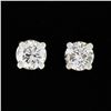 Image 2 : NEW 14k White Gold Simple Classic 0.25 ctw Round Brilliant Diamond Stud Earrings