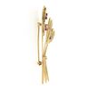 Image 5 : Vintage 14K Gold 0.53 ctw Diamond Sapphire & Ruby Cluster Wheat Bushel Pin Brooc
