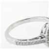 Image 9 : NEW 14K White Gold Oval Cabochon Opal Solitaire Round Diamond Halo Cluster Ring
