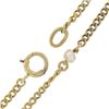 Image 1 : 18k Yellow Gold 3.1mm White Pearl by the yard 31" Curb Chain Station Necklace