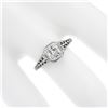 Image 3 : Antique Edwardian Platinum 0.47 ctw Old European Diamond Filigree Engagement Rin