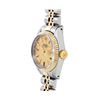 Image 3 : Rolex Ladies Two Tone Champagne Index Fluted Bezel Date Wristwatch With Rolex Bo