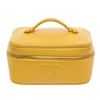 Image 1 : Chanel Yellow Caviar Leather Small CC Vanity Cosmetic Bag