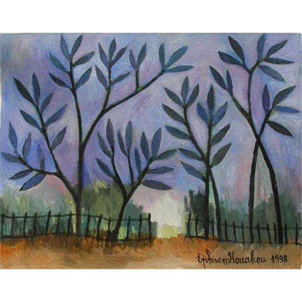 KOUAKOU THE FIELD SIGNED ORIGINAL ACRYLIC