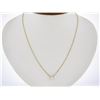 Image 1 : New 14K Gold .49 ctw Round Brilliant Diamond Solitaire Pendant w/ Adjustable Cha