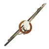 Image 1 : Antique Victorian 9K Gold Round Ring Carnelian w/ Pearl Flower Bar Pin Brooch