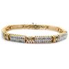 Image 1 : 14KT Yellow Gold 5.20 ctw Diamond Straight-Line Bracelet