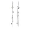 Image 1 : Roberto Coin 18K White Gold 0.50 ctw Diamond & Ruby Large Oval Hoop Earrings