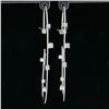 Image 2 : Roberto Coin 18K White Gold 0.50 ctw Diamond & Ruby Large Oval Hoop Earrings